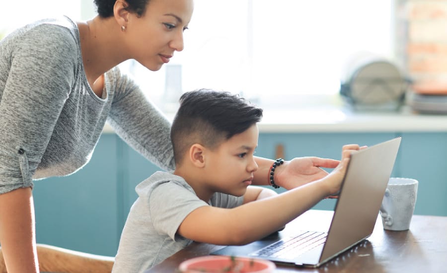 Parent teaching to child